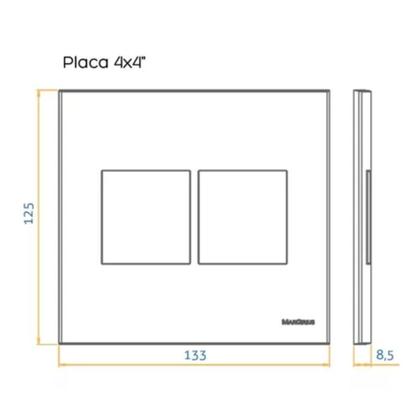 Imagem de 4 Placas Brancas 3 Postos Com Suporte 4x4 Margirius 