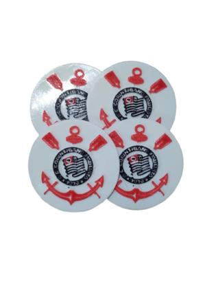 Imagem de 4 Porta Copo Redondo Corinthians Timão Personalizado Present