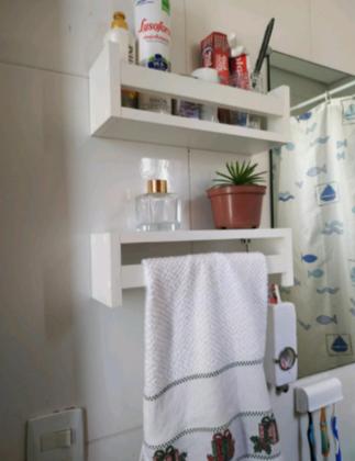 Imagem de 4 Prateleira 50cm livro infantil revistas e brinquedos, mdf branco