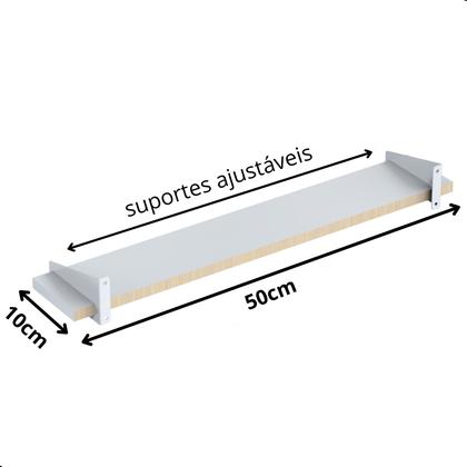 Imagem de 4 Prateleiras De Madeira Estilo Industrial Suspensa Max50b