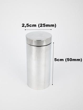 Imagem de 4 Prolongador Espaçador De Alumínio P/vidro 25mm X 50mm