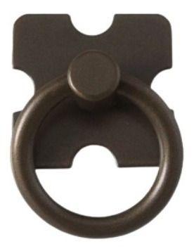 Imagem de 4 Puxador De Gavetas Armário Rustico Argola/preto 35x35mm
