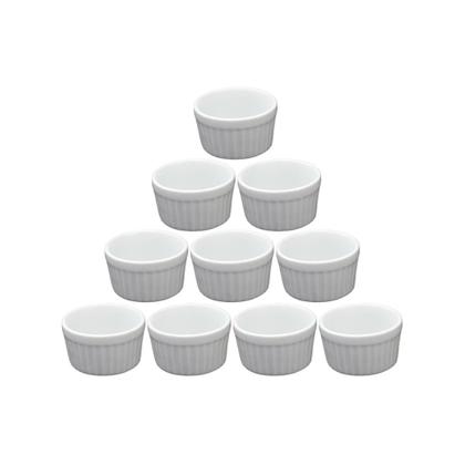 Imagem de 4 Ramekin Mini de Porcelana 40 ml Para Pate e Petiscos Cozinha Restaurante Hotel 2 Linha
