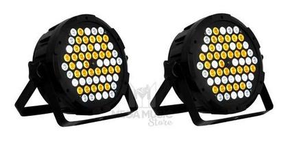 Imagem de 4 Refletor Par 64 60 Leds Cree De 3w Branco Quente Branco Frio