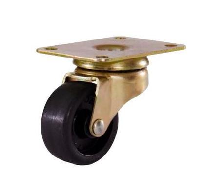 Imagem de 4 Rodizio giratório para freezer zamac 41mm roda nylon 500kg