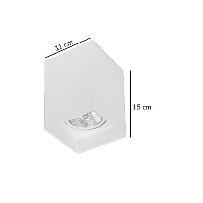 Imagem de 4 Spot Quadrado Sobrepor Ar70 Branco Direcionavel Bancada Lup01