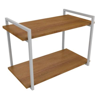 Imagem de 4 Suporte Prateleira Nicho Duplo Estilo Industrial Suspensa Parede 41x30cm