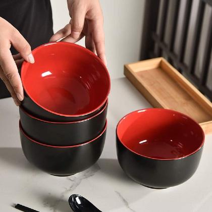Imagem de 4 Tigelas Bowl Cumbuca Oriental Em Melamina 900ml