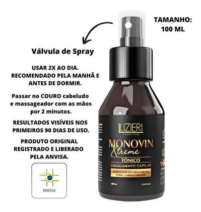 Imagem de 4 Tônico Monovin Crescimento Capilar Tratamento Antiqueda