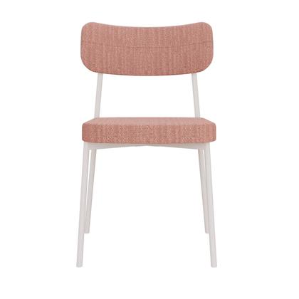 Imagem de 4 Un. Cadeira Fixa Estofada Mynna c/Pés Brancos