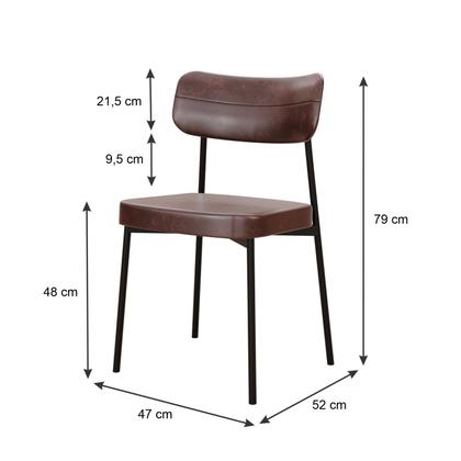 Imagem de 4 Un. Cadeira Fixa Estofada Mynna material sintético