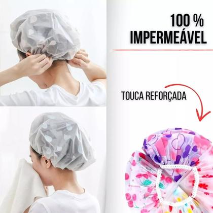 Imagem de 4 UN Touca De Banho Plástico Impermeável  Reutilizável