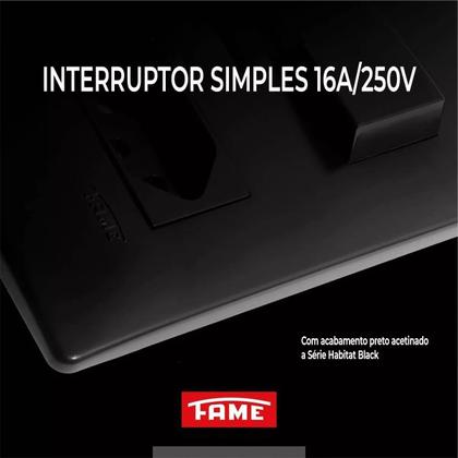 Imagem de 4 Unid- Interruptor Black 16a/250v C/ Parafusos Imperdíveis