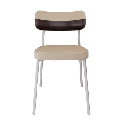 Imagem de 4 Unidades Cadeira Alloa fixa C/4 Pés 50 X 44,7 X 83,8 cm Pés Brancos