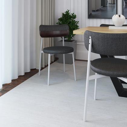 Imagem de 4 Unidades Cadeira Kyta fixa C/4 Pés 50 X 44,7 X 83,8 cm Pés Brancos