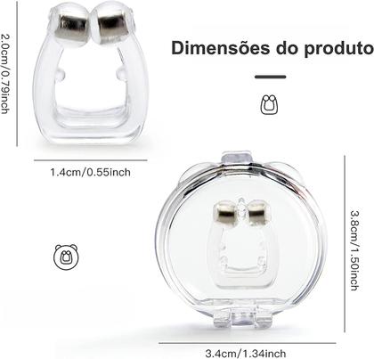 Imagem de 4 Unidades Dispositivo Clipe Nasal Anti Ronco Magnético