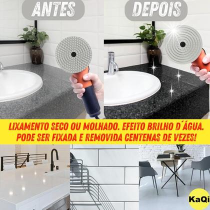 Imagem de 4 X Lixas 4 Pol. 100mm Diamantada Grão Discos Liso Polir Lixadeira Granito Mármore KaQi