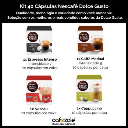 Imagem de 40 Capsulas Dolce Gusto, Capsula Café, Espresso, Nescau e Cappuccino