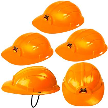 Imagem de 40 Chapéu Construção Capacete Fantasia de Engenheiro Laranja