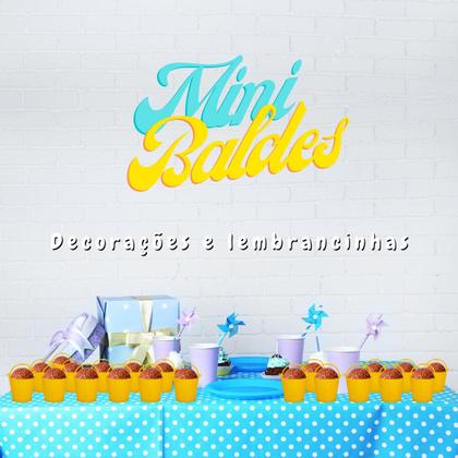 Imagem de 40 Mini Baldes Plástico Baldinhos Com Alça Lembrancinhas nataldecoração evento mesa enfeite