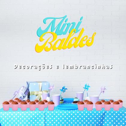 Imagem de 40 Mini Baldes Plástico Baldinhos Com Alça Lembrancinhas nataldecoração evento mesa enfeite