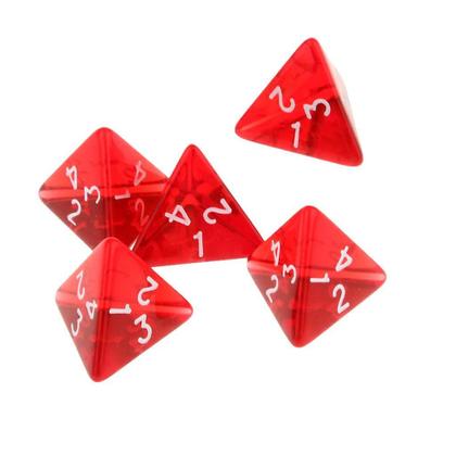 Imagem de 40/pack Red Gem Polyhedral Dices Set D4 Die Four-sided Dice 