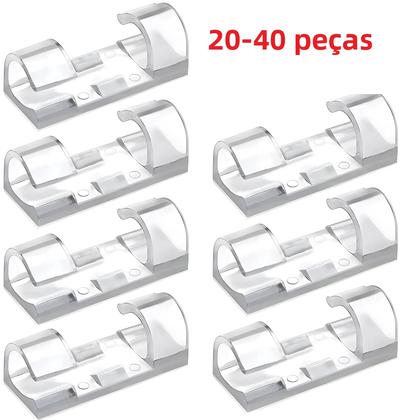 Imagem de 40 Peças De Organizadores De Cabos, Suporte De Parede Para Cabos USB, Gerenciador De Fios, Enrolador