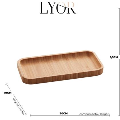 Imagem de 40 Petisqueiras de Bambu Restaurante 20x10cm Bandeja Lyor Petiscos Multiuso