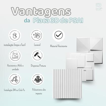 Imagem de 40 Placas Painel Ripado Revestimento 3D De Parede Resistente