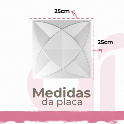 Imagem de 40 Placas Pvc 3d Revestimento de Parede Auto relevo decorativa Quarto Sala Cozinha 25cm x 25cm