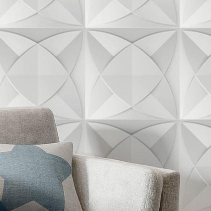 Imagem de 40 Placas Pvc 3d Revestimento de Parede Auto relevo decorativa Quarto Sala Cozinha 25cm x 25cm