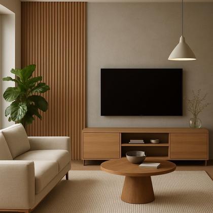 Imagem de 40 Placas Ripada Autocolante Revestimento Decorativo 45x11cm