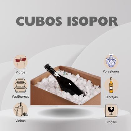 Imagem de 400 Litros Isopor Proteção Branco cubos e tiras Enchimento Embalagem