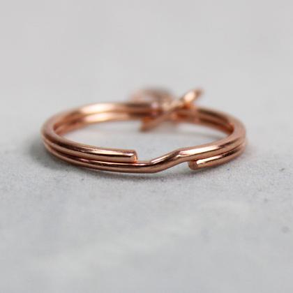 Imagem de 4000 Unidades De Argola Com Corrente Para Chaveiro 23mm Rose Gold