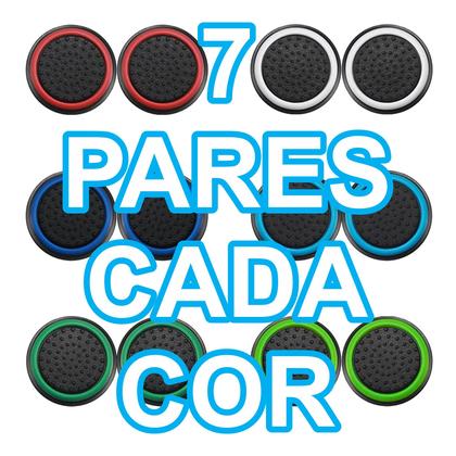 Imagem de 42 Pares de Grips p/ controle Anti Derrapante Silicone Botão Analógico do Joystick Playstation PS3 PS4 PS5 Xbox One Series Nintendo Compatível