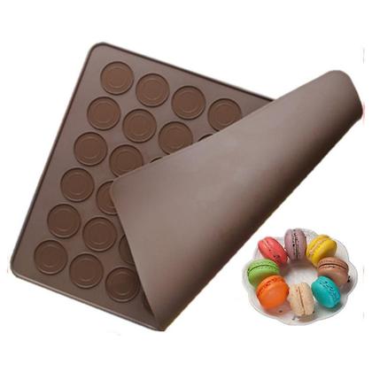 Imagem de 48 furo grande redondo macarons silicone pad diy silicone pad cozimento chocolate molde de chocolate