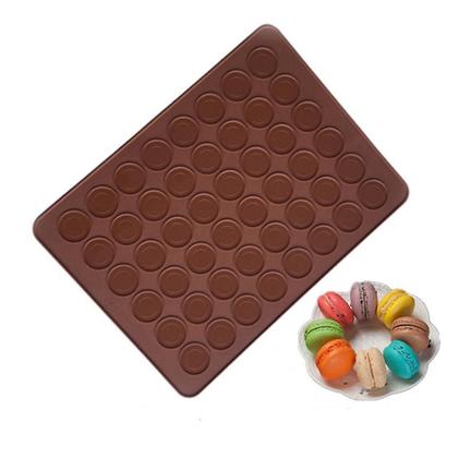 Imagem de 48 furo grande redondo macarons silicone pad diy silicone pad cozimento chocolate molde de chocolate