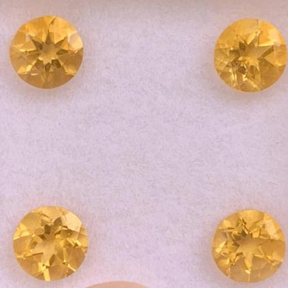 Imagem de 4ø Citrino Brilhante ø5mm 1,77ct