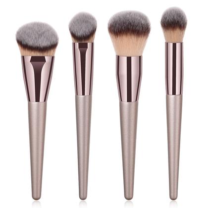 Imagem de 4pcs Professional Makeup Brush Set, Premium Synthetic Liquid Foundation Pincel Mistura Pó Cônico Kabuki Pincéis de Maquiagem Aplicador de Cosméticos