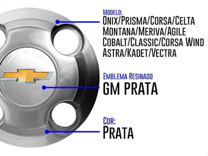 Imagem de 4un Calotinha Kadett 4X100 4 Furos Aro 13-15 Roda Prata