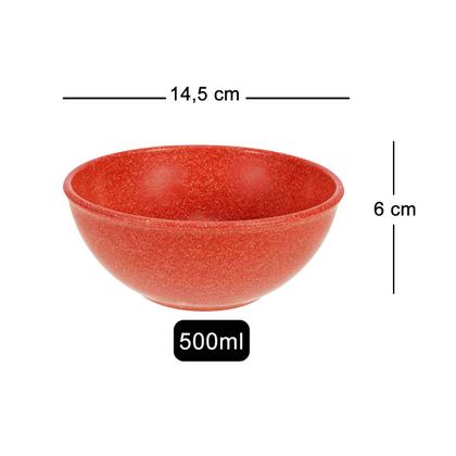 Imagem de 4un TIGELA 500ml BOWL CUMBUCA SOPA CALDO VERMELHO