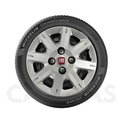 Imagem de 4x Calota Fiat Uno Way Palio Aro 13 com Emblema 072cb