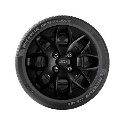 Imagem de 4x Calota Ford Ka Hatch Sedan Aro 14 Preto Brilhante