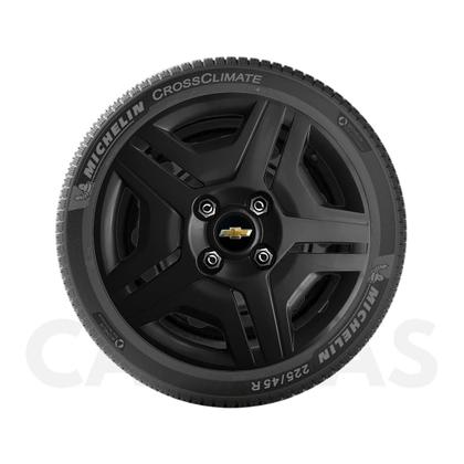 Imagem de 4x Calota GM Onix Prisma Aro 14 Preto Emblema Original 194cb