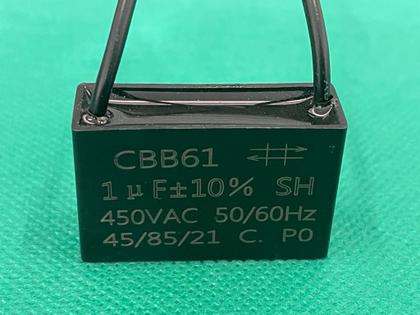 Imagem de 4x Capacitor Partida 1uf/450v Fio 36x12x23mm Cbb61