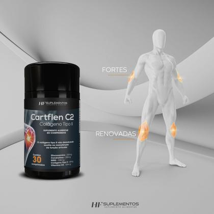 Imagem de 4x cartflen c2 colageno tipo ii 30comp hf suplementos