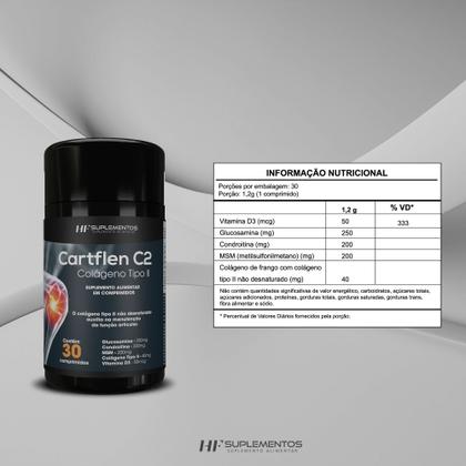 Imagem de 4x cartflen c2 colageno tipo ii 30comp hf suplementos
