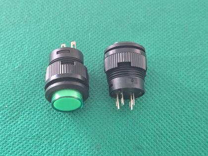 Imagem de 4x Chave Push Button R16-503ad Verde C/ Trava C/ Led 4T