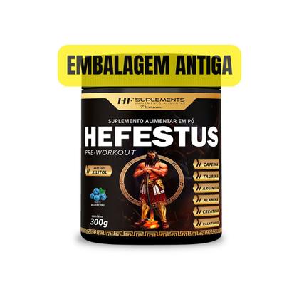 Imagem de 4x HEFESTUS PRÉ-WORKOUT 300G SABOR BLUEBERRY HF SUPLEMENTOS