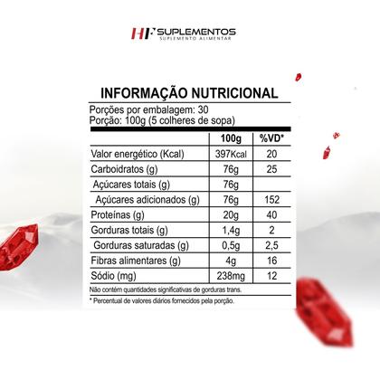 Imagem de 4x hipercalorico isolate mass 3kg morango banana hf suple